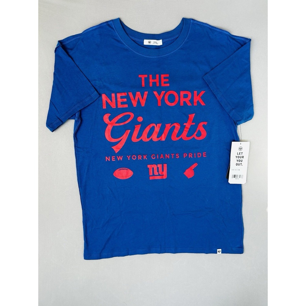 New York Giants '47 Brand S Women's Show Off Sadie T Shirt NEW With Tags